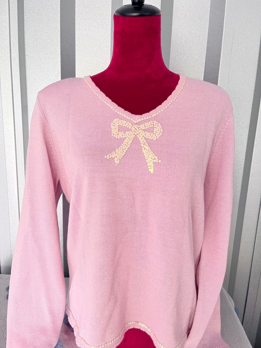 Gem ribbon sweater